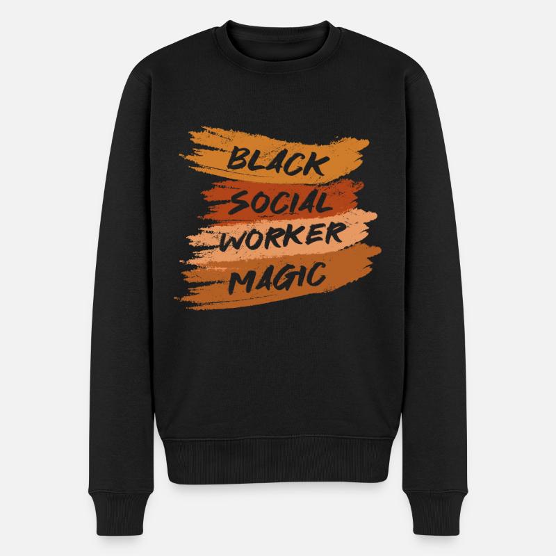 Travailleur social noir - Pull Premium bio Homme - noir