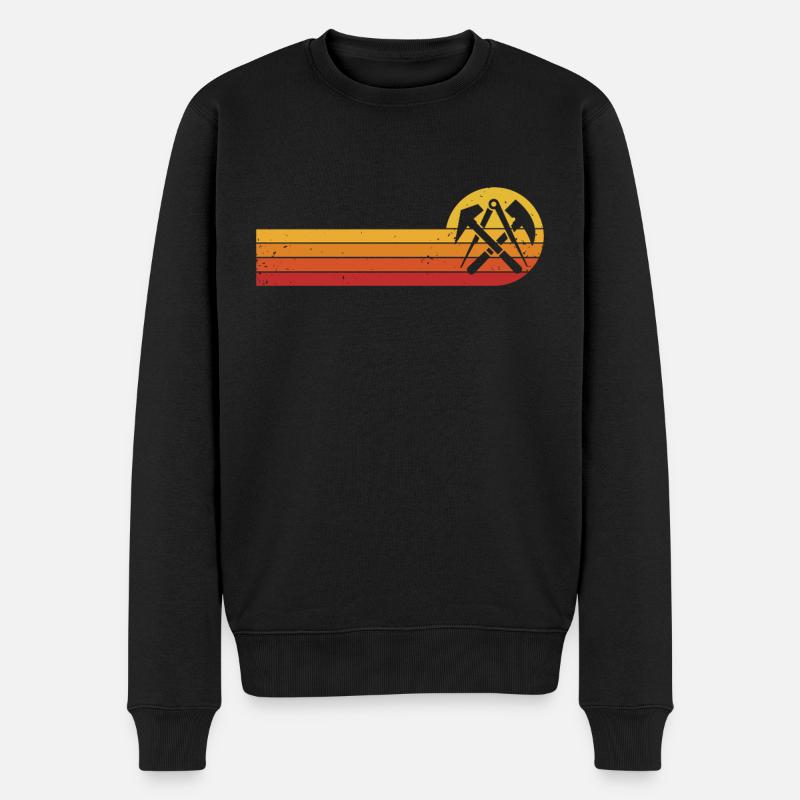 Dachdecker Zunftzeichen Dachdeckermeister - Männer Premium Bio Pullover - Schwarz