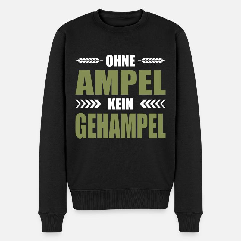 Bauernprotest Ohne Ampel Kein Gehampel Bauerndemo - Männer Premium Bio Pullover - Schwarz