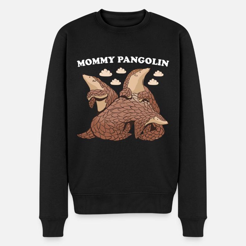 Maman Pangolin - Pull Premium bio Homme - noir