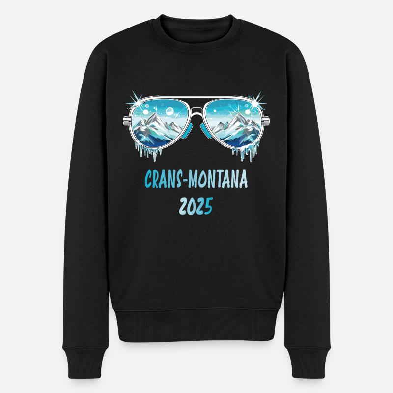CRANS MONTANA 2025 - Pull Premium bio Homme - noir