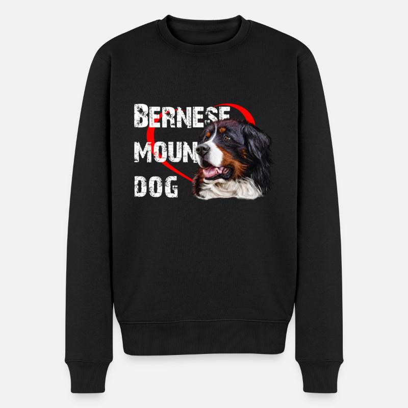 Bernese mountain dog - Men's Premium Organic Jumper - black