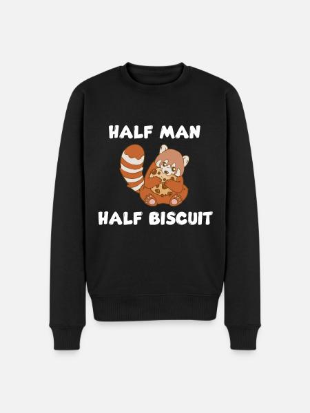 Half man, half biscuit - Men's Premium Organic Jumper - black