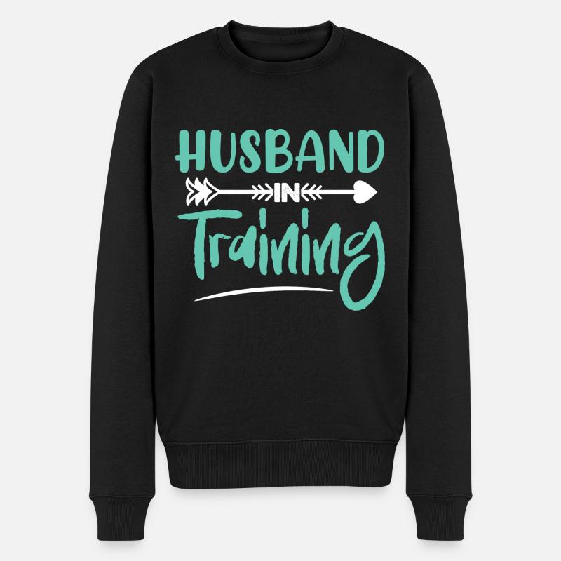Ehemann in Ausbildung - Männer Premium Bio Pullover - Schwarz