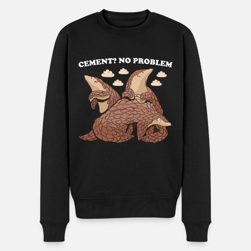 Ciment? Aucun problème! Pangolin - Pull Premium bio Homme - noir