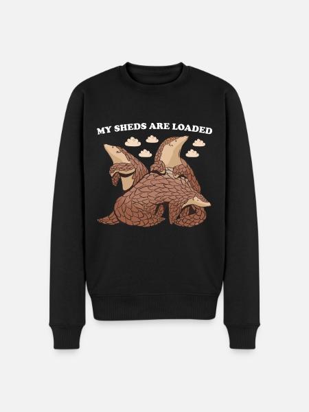 My Sheds Are Loaded Pangolin - Men's Premium Organic Jumper - black