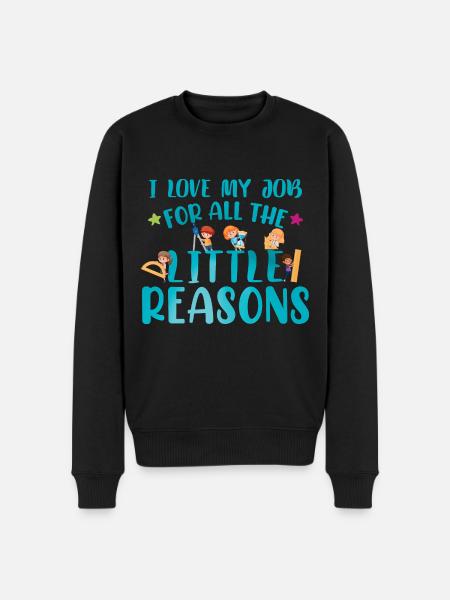 Teacher Teaching Quote Daycare Childcare - Men's Premium Organic Jumper - black