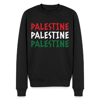 Palestine Free Gaza - Männer Premium Bio Pullover - Schwarz - Vorne - Nico (187cm)