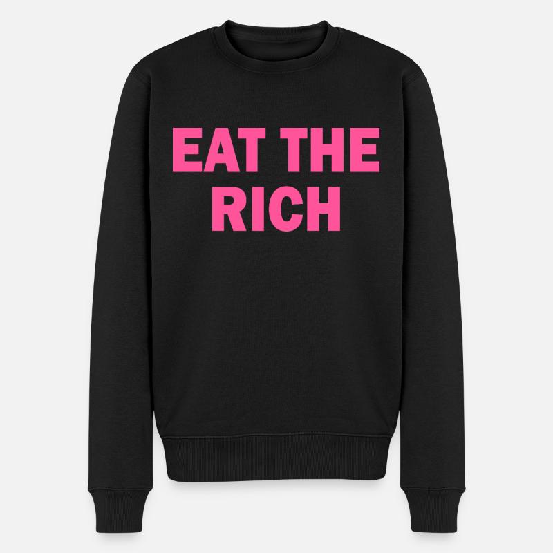 Eat the rich - Pull Premium bio Homme - noir
