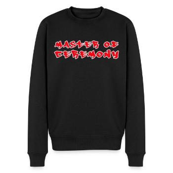 maître de cérémonie - Pull Premium bio Homme - noir - Devant - Nico (187cm)
