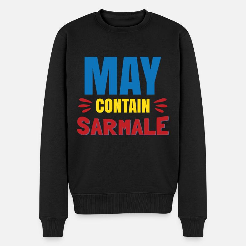 Peut contenir Sarmale - Pull Premium bio Homme - noir
