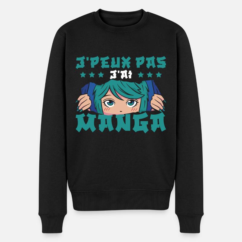 J'Ai Manga - Pull Premium bio Homme - noir