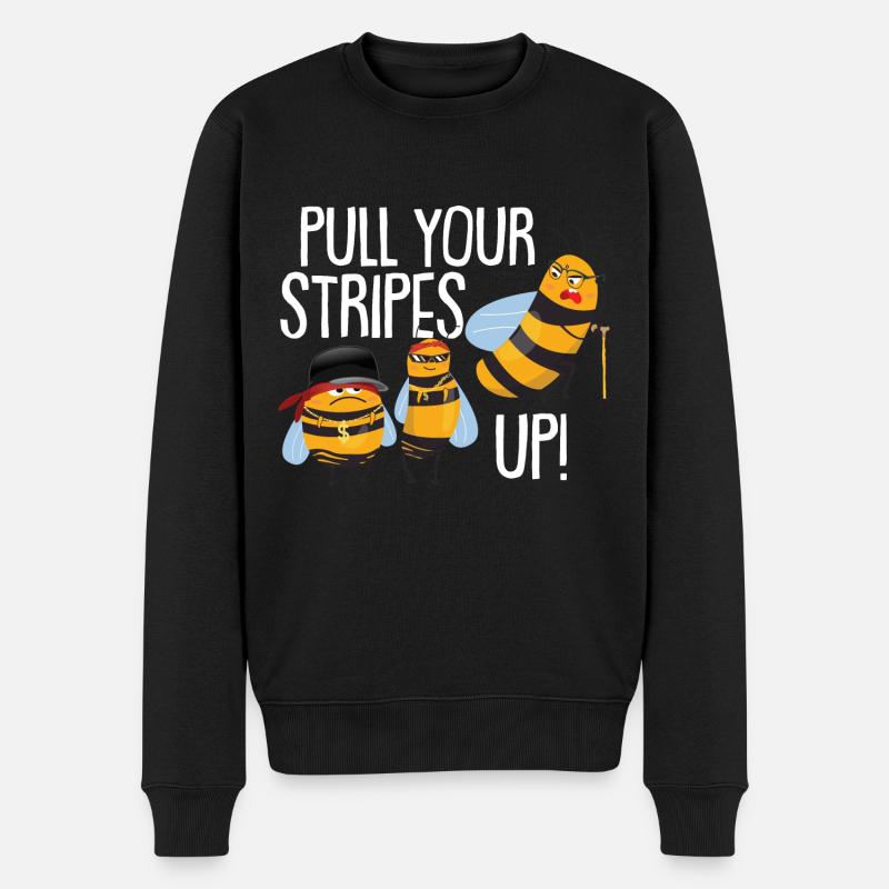 Pull Your Stripes Up! - Men's Premium Organic Jumper - black