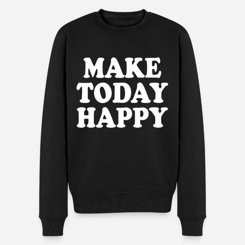 Make today happy - Pull Premium bio Homme - noir