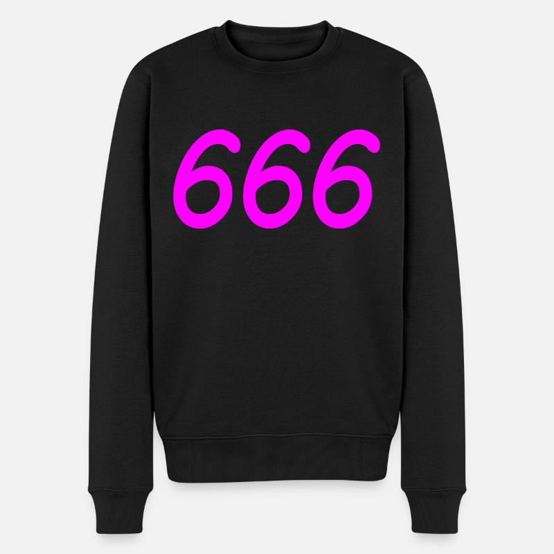666 - Männer Premium Bio Pullover - Schwarz