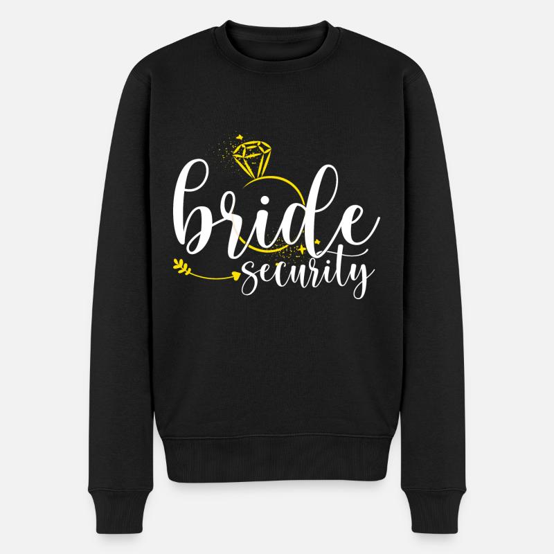 Bride Security Junggesellinnenabschied - Männer Premium Bio Pullover - Schwarz