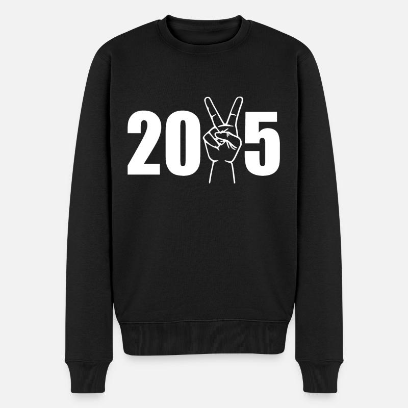 2025 - Männer Premium Bio Pullover - Schwarz