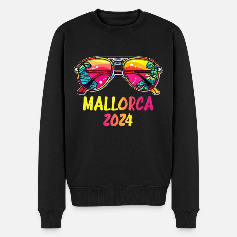 Mallorca 2024 - Männer Premium Bio Pullover - Schwarz