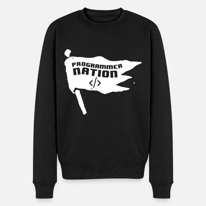 Programmierer Coder Software Entwickler - Männer Premium Bio Pullover - Schwarz