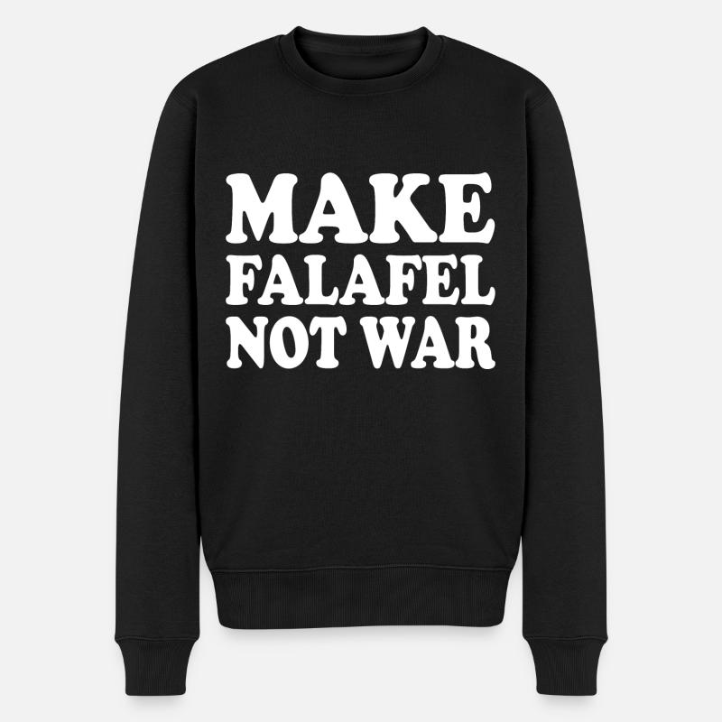 Make falafel not war - Men's Premium Organic Jumper - black