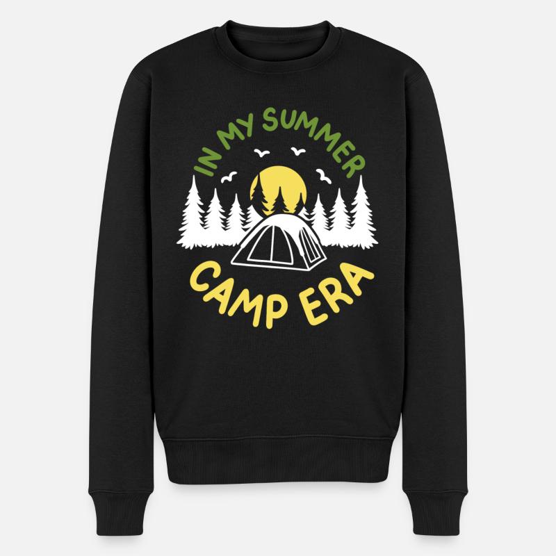 Camping Sommerlager Camper - Männer Premium Bio Pullover - Schwarz