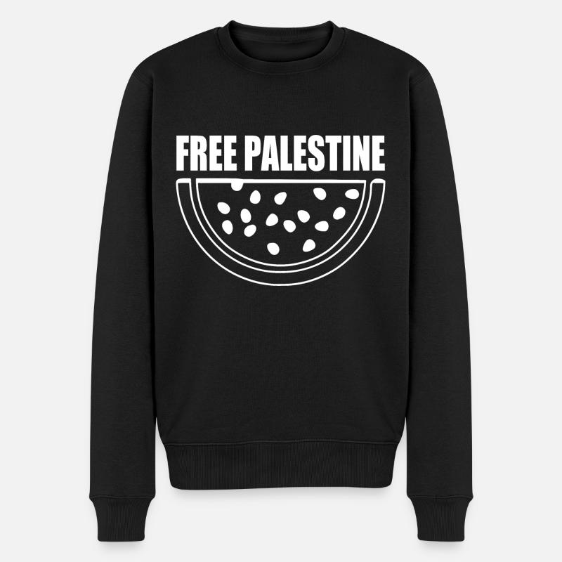 Free palestine melon pastèque - Pull Premium bio Homme - noir