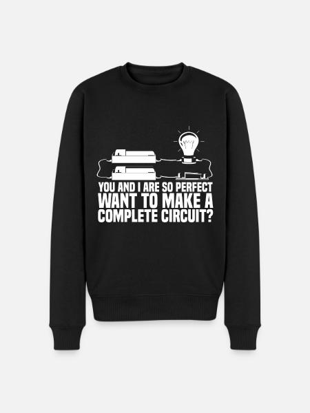 Electrician Electrical Engineer Electronics Technician - Men's Premium Organic Jumper - black
