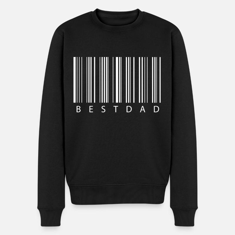 Bestdad Barcode - best dad - Men's Premium Organic Jumper - black
