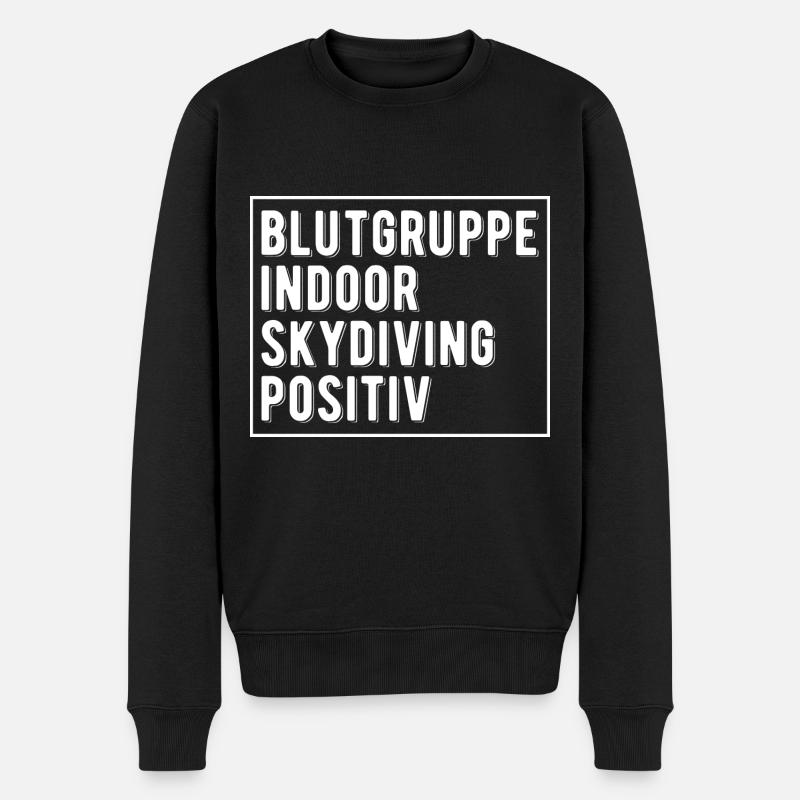 Indoor-Skydiving - Männer Premium Bio Pullover - Schwarz