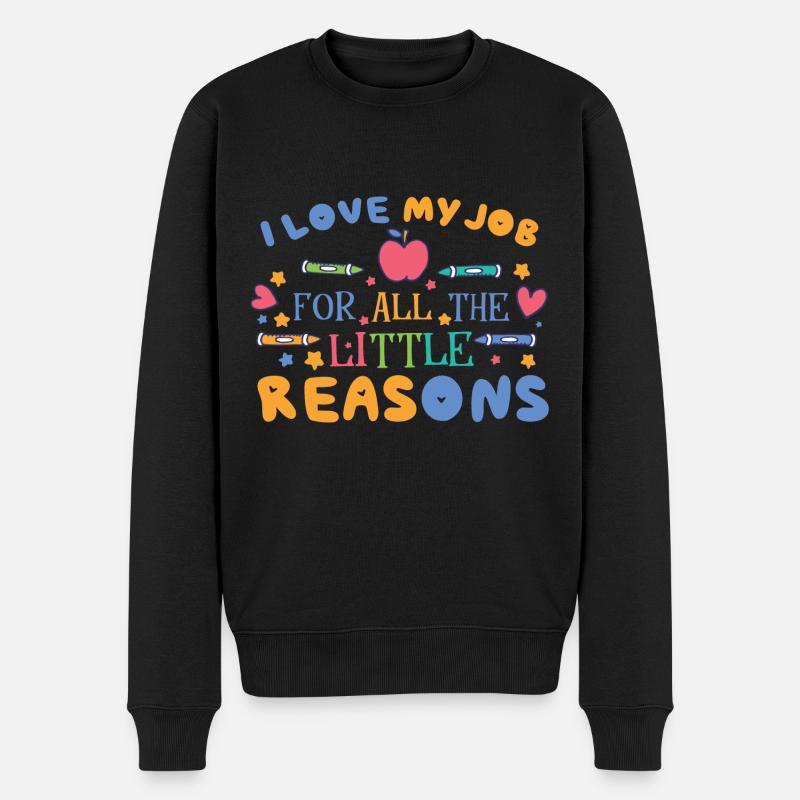 Mignon enseignante de maternelle - Pull Premium bio Homme - noir