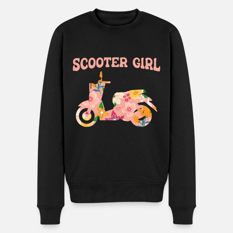 Scooter Cyclomoteur Cyclomoteur Scooter - Pull Premium bio Homme - noir
