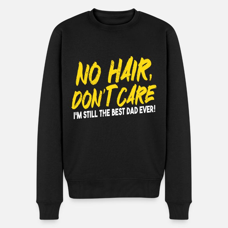 Papa Dad Jokes Gave Fars dag - Økologisk premium-sweatshirt til mænd - sort