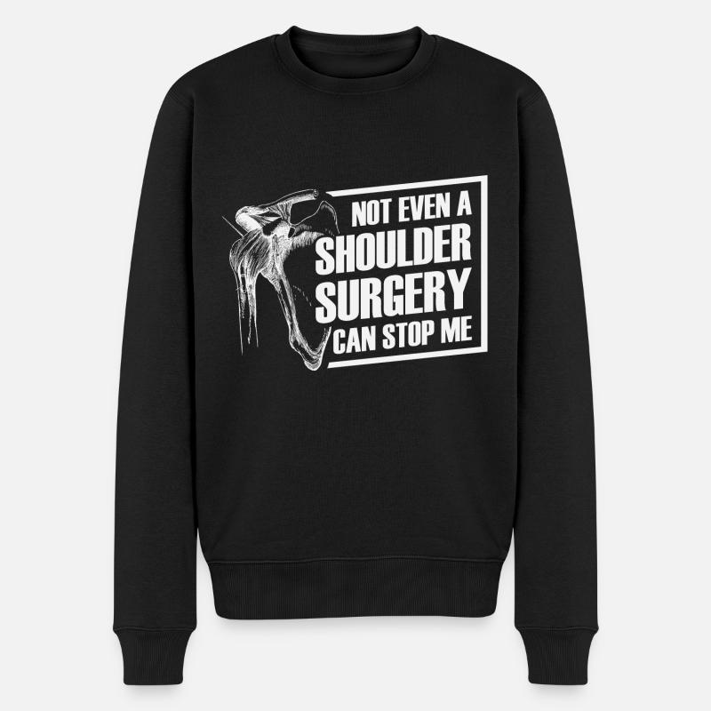 Shoulder Surgery Replacement Shoulder - Men's Premium Organic Jumper - black