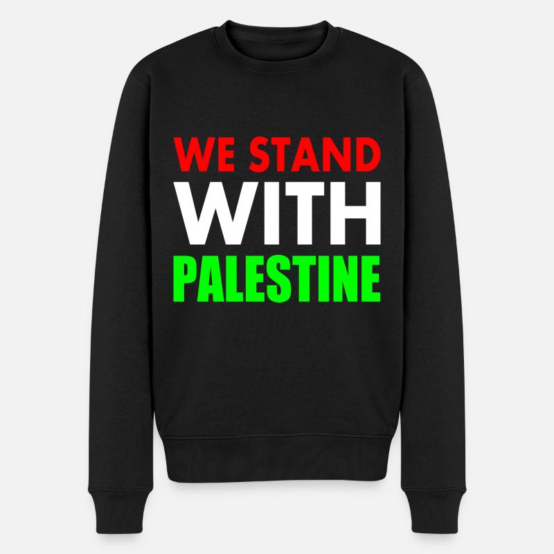 We stand with palestine - Pull Premium bio Homme - noir