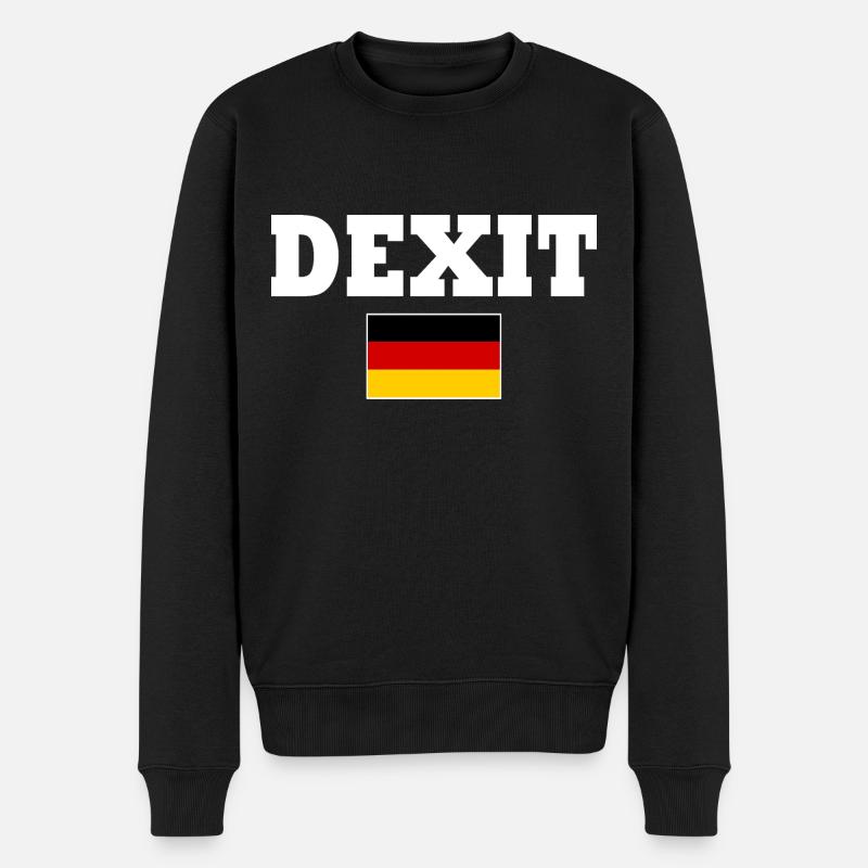 Dexit - Männer Premium Bio Pullover - Schwarz