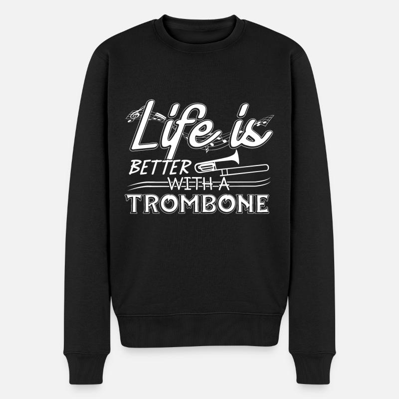 Trombone - Pull Premium bio Homme - noir