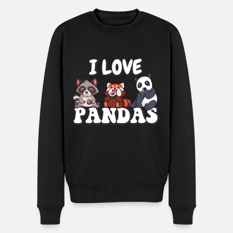 J’adore les pandas - Pull Premium bio Homme - noir