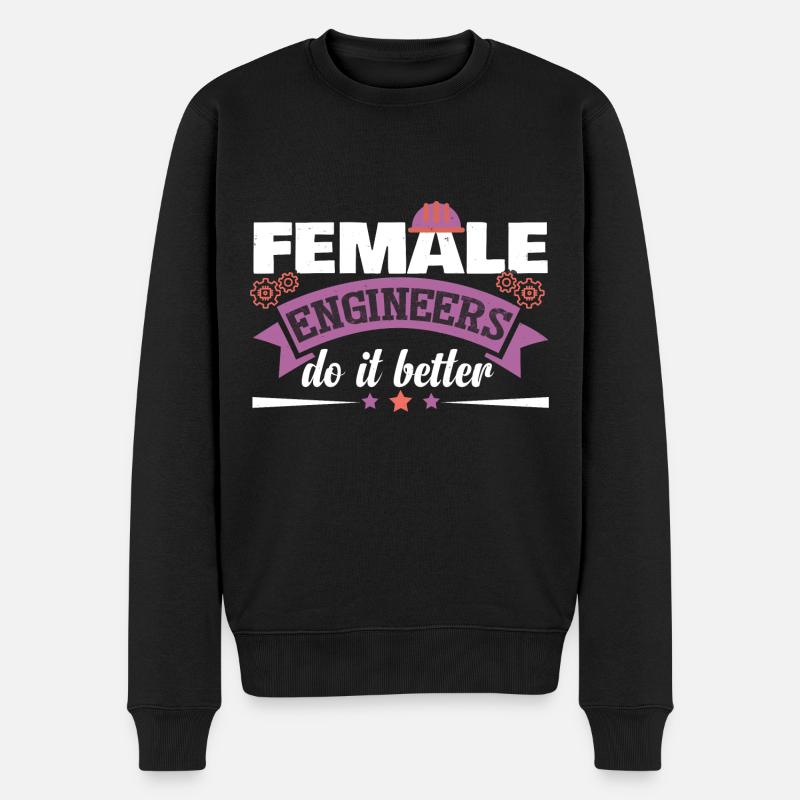 Female Engineers Do It Better - Men's Premium Organic Jumper - black