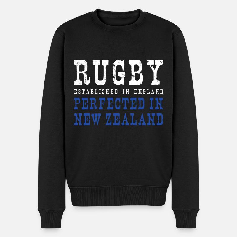 Le rugby perfectionné en Nouvelle-Zélande - Pull Premium bio Homme - noir