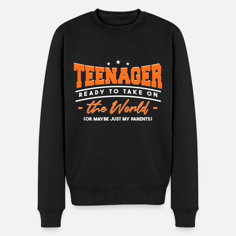 Offizieller Teenager - Männer Premium Bio Pullover - Schwarz