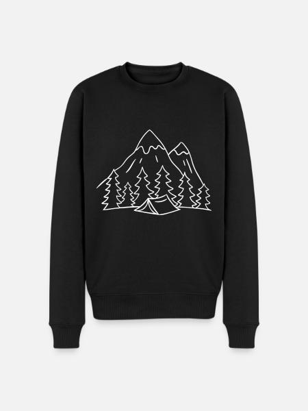 Mountains Mountain Hiking Mountain - Men's Premium Organic Jumper - black