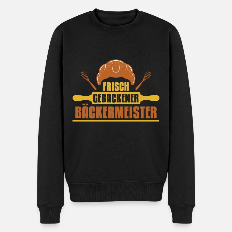 Bäcker Backen Konditor - Männer Premium Bio Pullover - Schwarz