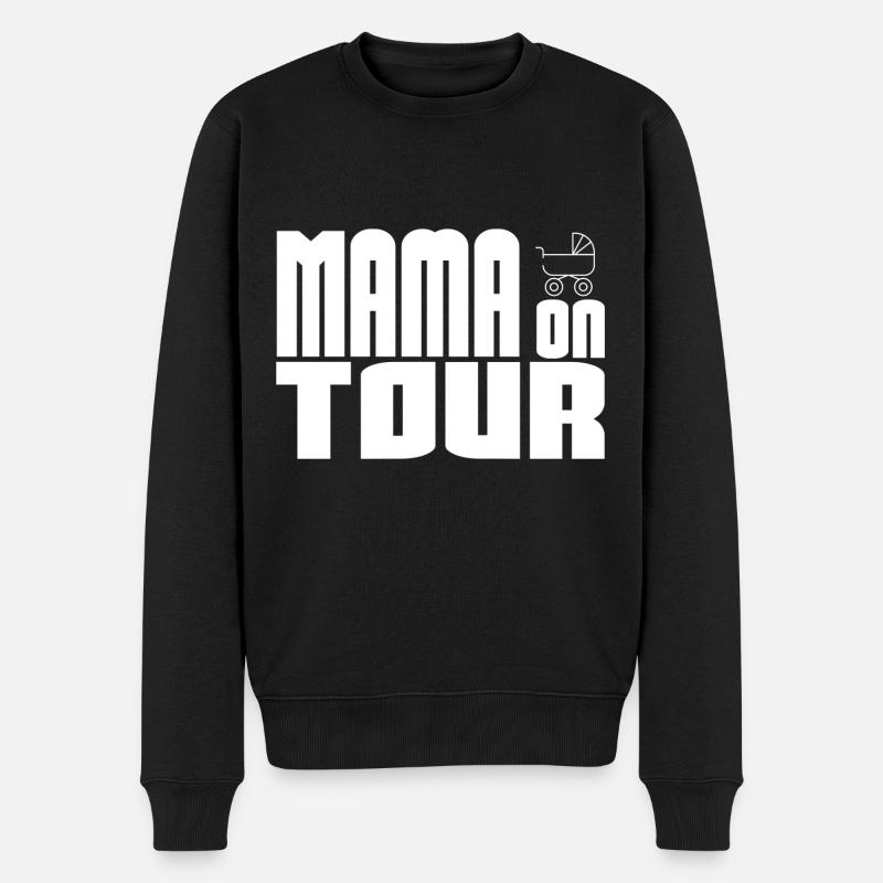Mama OnTour - Männer Premium Bio Pullover - Schwarz