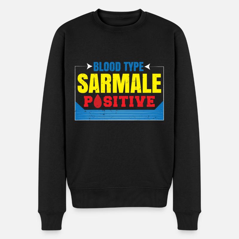 Groupe sanguin Sarmale positif - Pull Premium bio Homme - noir