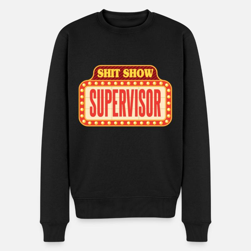 Zirkus Scheißshow Supervisor - Männer Premium Bio Pullover - Schwarz