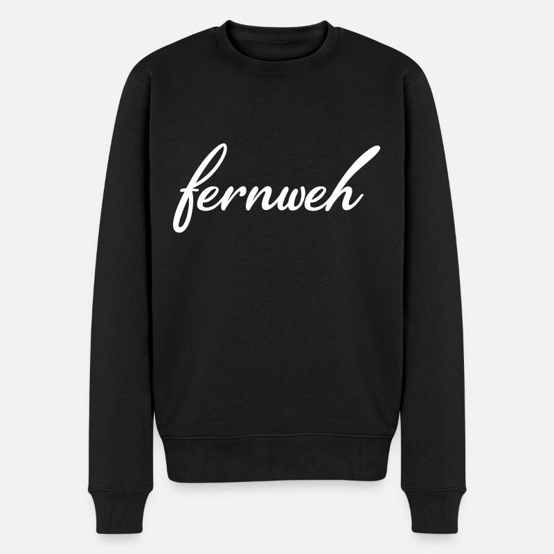 Fernweh - Männer Premium Bio Pullover - Schwarz