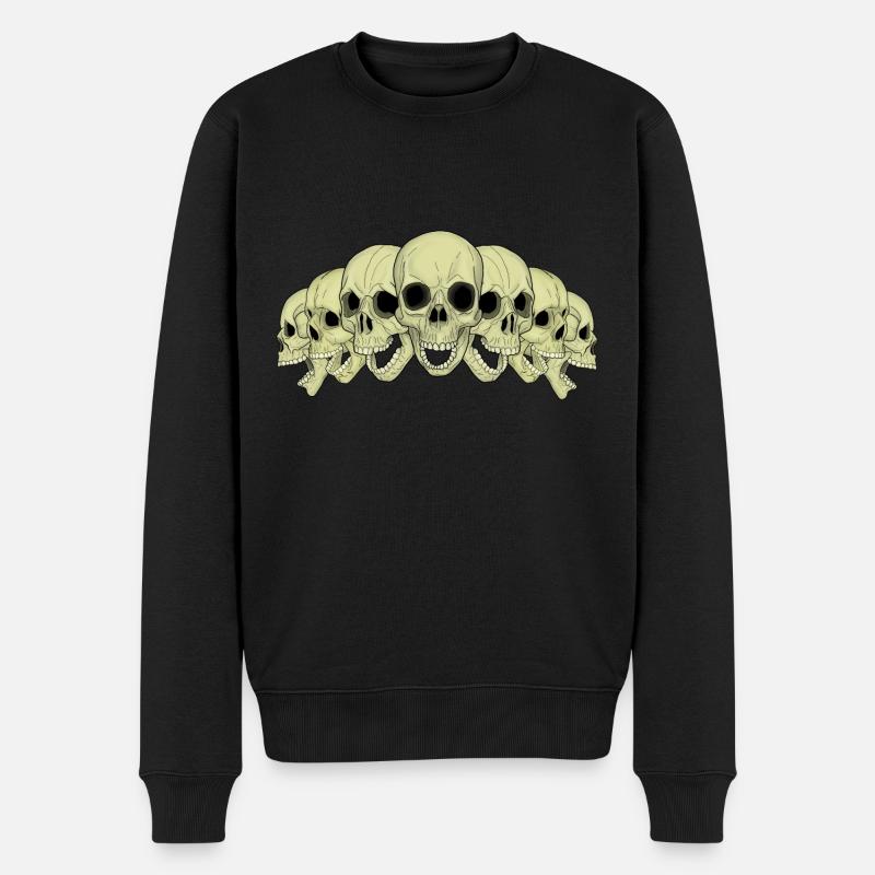 7 kranier - Økologisk premium-sweatshirt til mænd - sort