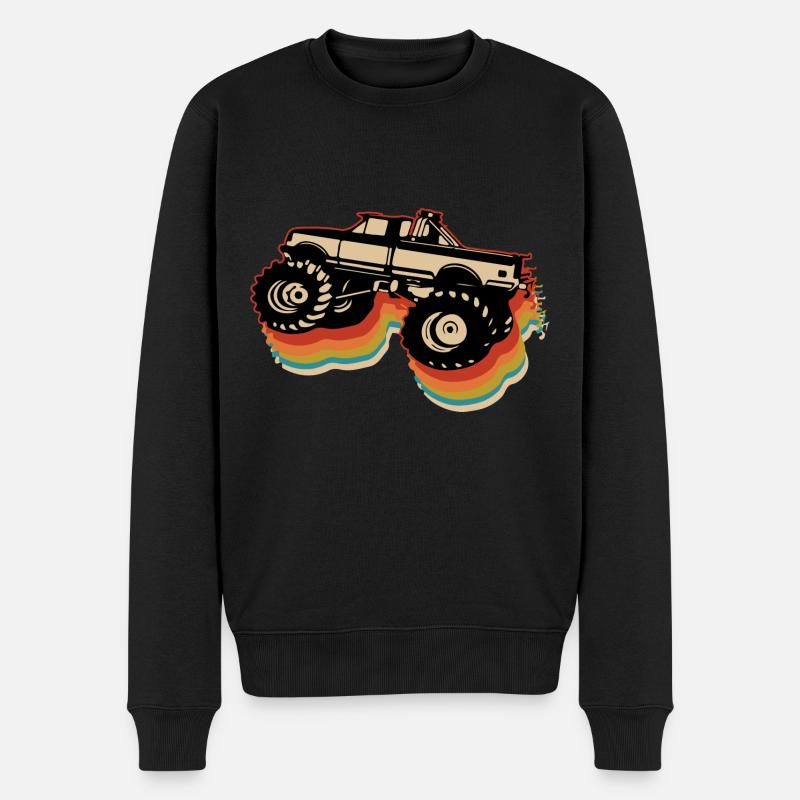 Monstertruck - Männer Premium Bio Pullover - Schwarz