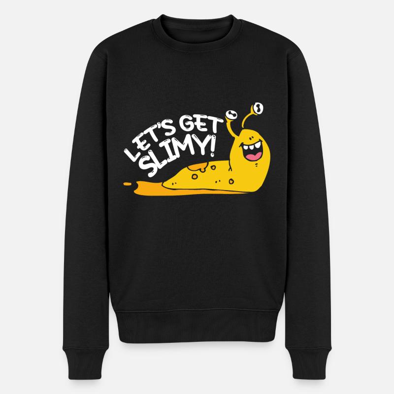 Lass uns schleimige Bananenschnecke bekommen - Männer Premium Bio Pullover - Schwarz