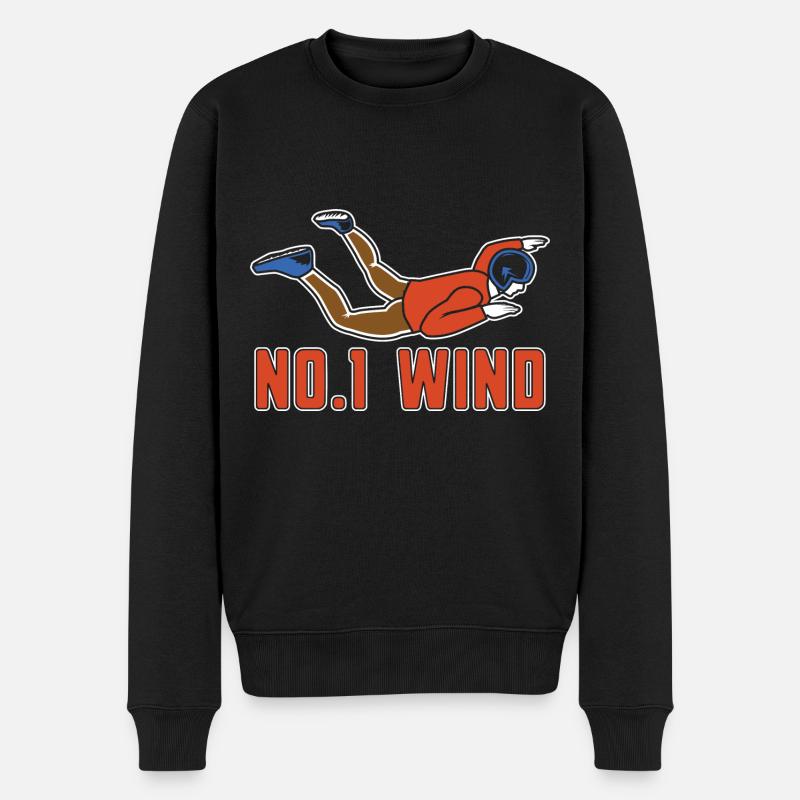 Indoor-Skydiving - Männer Premium Bio Pullover - Schwarz